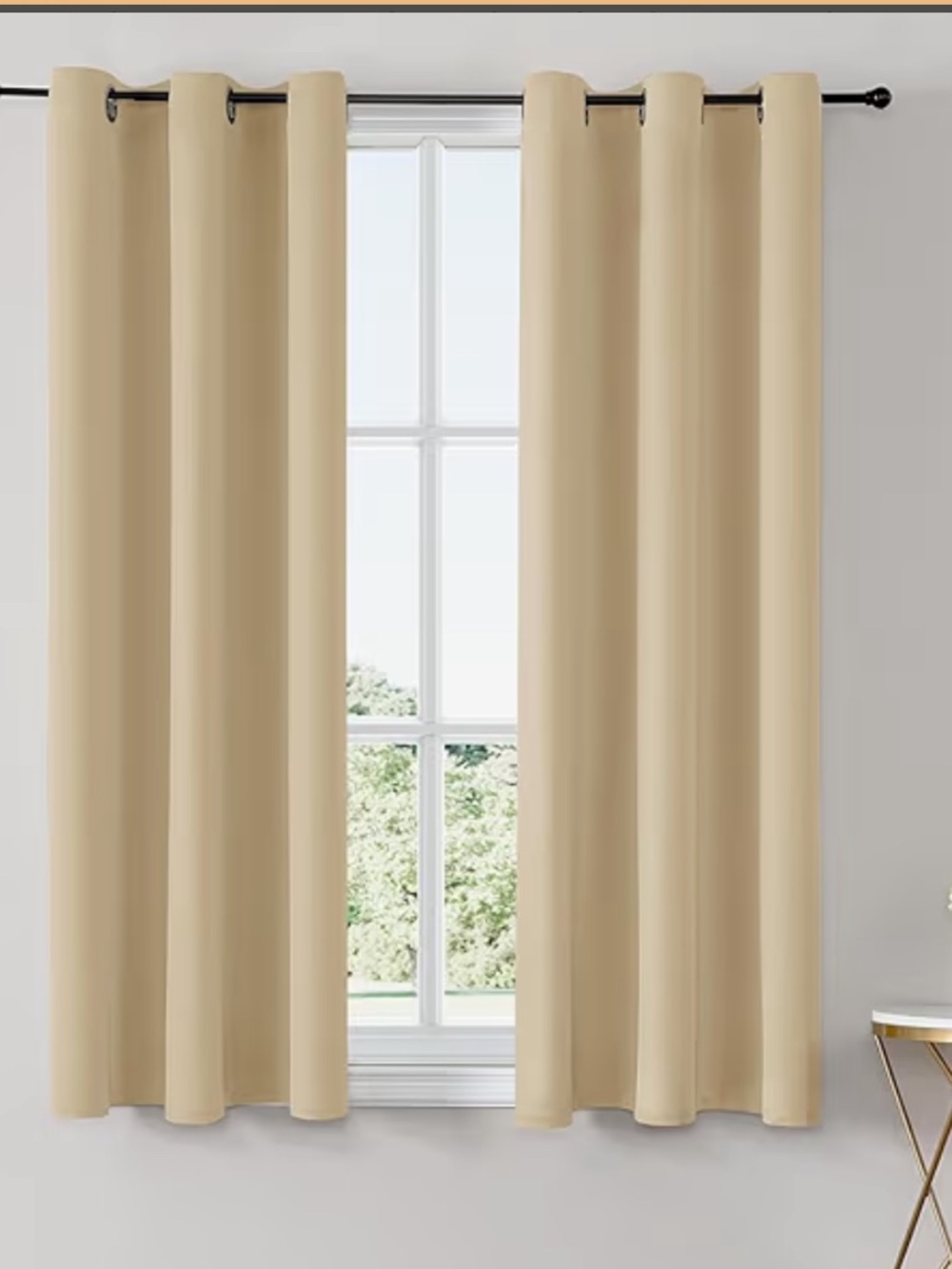 Home Accents Solid Thermal Blackout 2 Panel Curtains - Biscotti NWOT